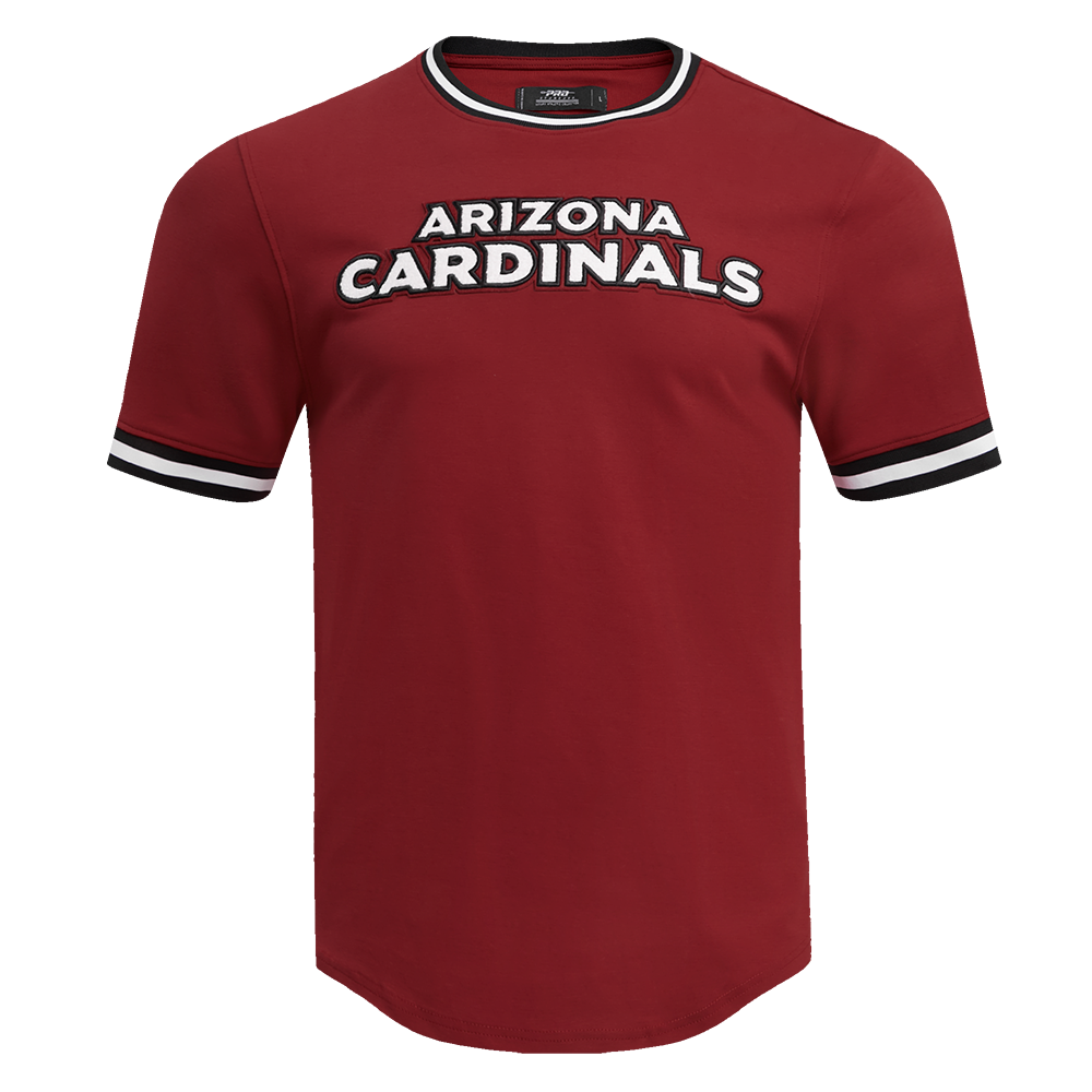 NFL ARIZONA CARDINALS CLASSIC CHENILLE T-SHIRT À MANCHES COURTES POUR HOMME (ROUGE CARDINAL/NOIR)