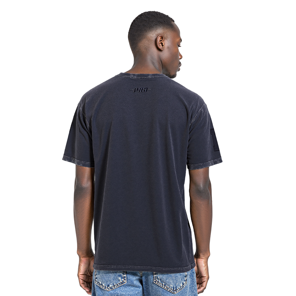 NFL ARIZONA CARDINALS WASHED CLASSIC T-SHIRT EN JERSEY DE COTON DÉLAVÉ À L'ENZYME À ÉPAULES TOMBANTES POUR HOMME (NOIR DÉLAVÉ)