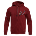 NFL ARIZONA CARDINALS CLASSIC CHENILLE MEN'S FULL ZIP HOODIE (CARDINAL RED)