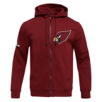NFL ARIZONA CARDINALS CLASSIC CHENILLE MEN'S FULL ZIP HOODIE (CARDINAL RED)