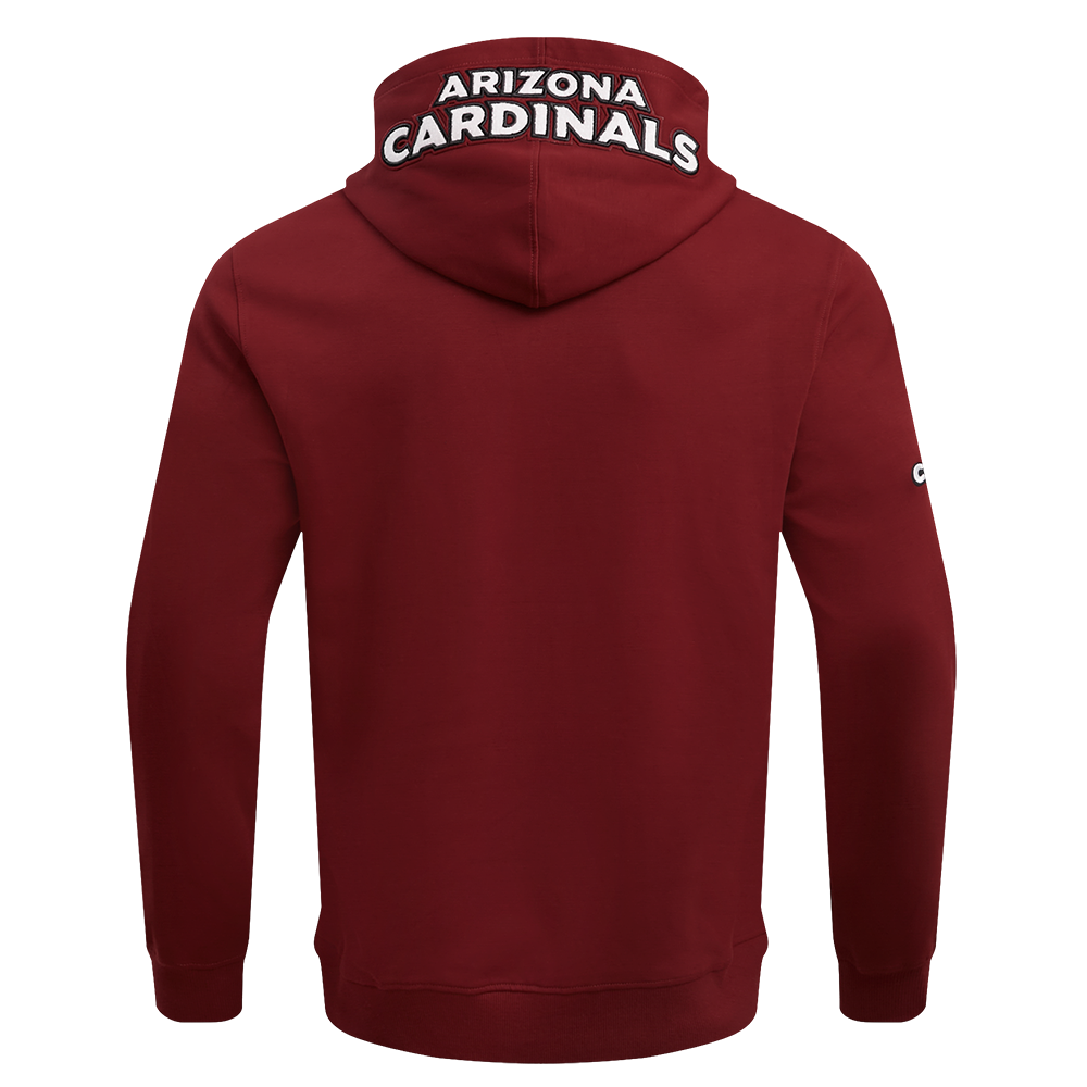 NFL ARIZONA CARDINALS CLASSIC CHENILLE MEN'S FULL ZIP HOODIE (CARDINAL RED)
