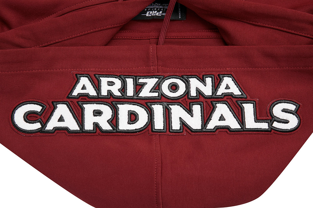 NFL ARIZONA CARDINALS CLASSIC CHENILLE MEN'S FULL ZIP HOODIE (CARDINAL RED)
