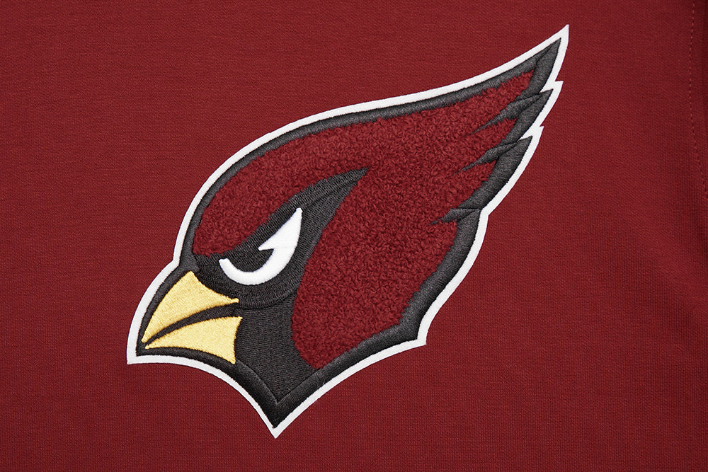 NFL ARIZONA CARDINALS CLASSIC CHENILLE MEN'S FULL ZIP HOODIE (CARDINAL RED)