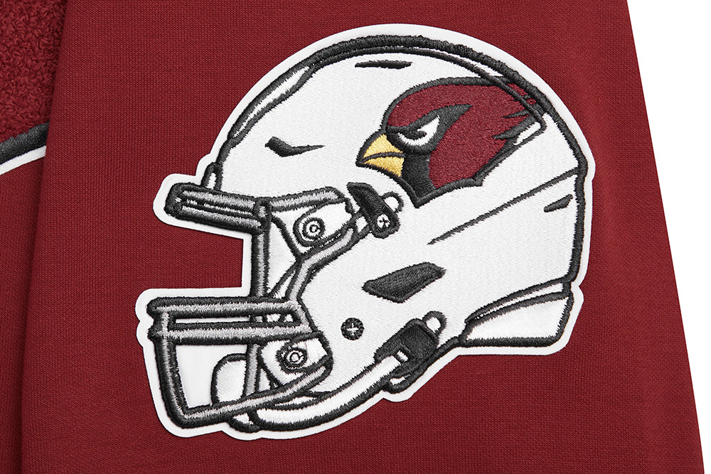 NFL ARIZONA CARDINALS CLASSIC CHENILLE MEN'S FULL ZIP HOODIE (CARDINAL RED)