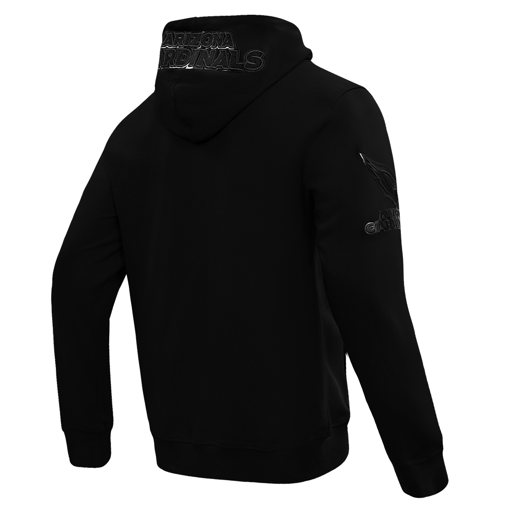 NFL ARIZONA CARDINALS TRIPLE BLACK MEN'S DK FZ HOODIE (TRIPLE BLACK)