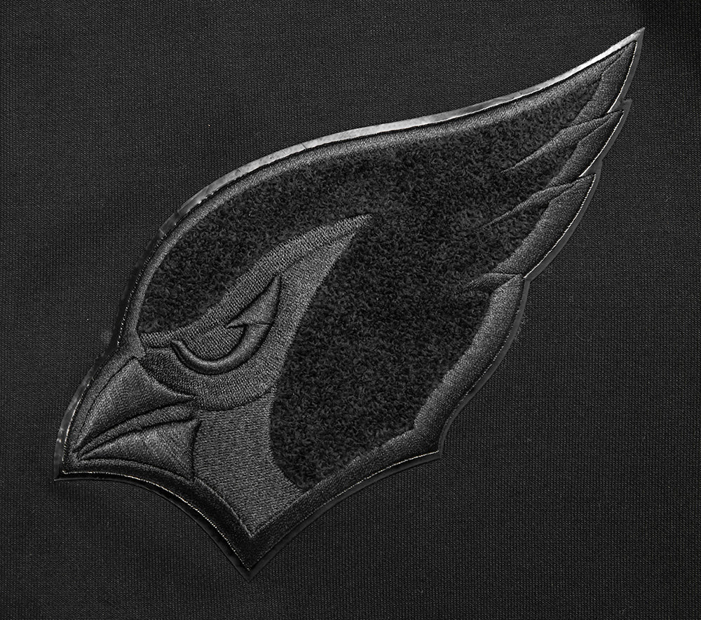 NFL ARIZONA CARDINALS TRIPLE BLACK MEN'S DK FZ HOODIE (TRIPLE BLACK)