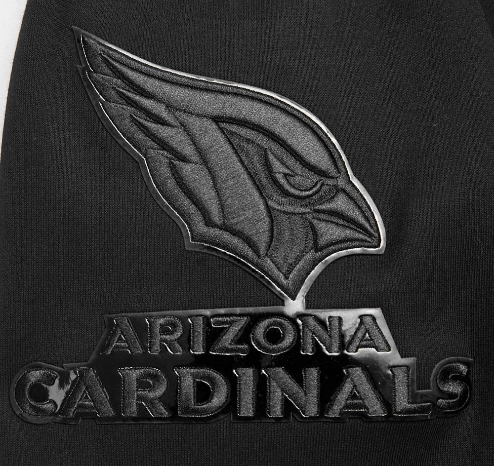 NFL ARIZONA CARDINALS TRIPLE BLACK MEN'S DK FZ HOODIE (TRIPLE BLACK)