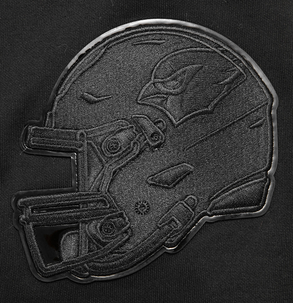 NFL ARIZONA CARDINALS TRIPLE BLACK MEN'S DK FZ HOODIE (TRIPLE BLACK)