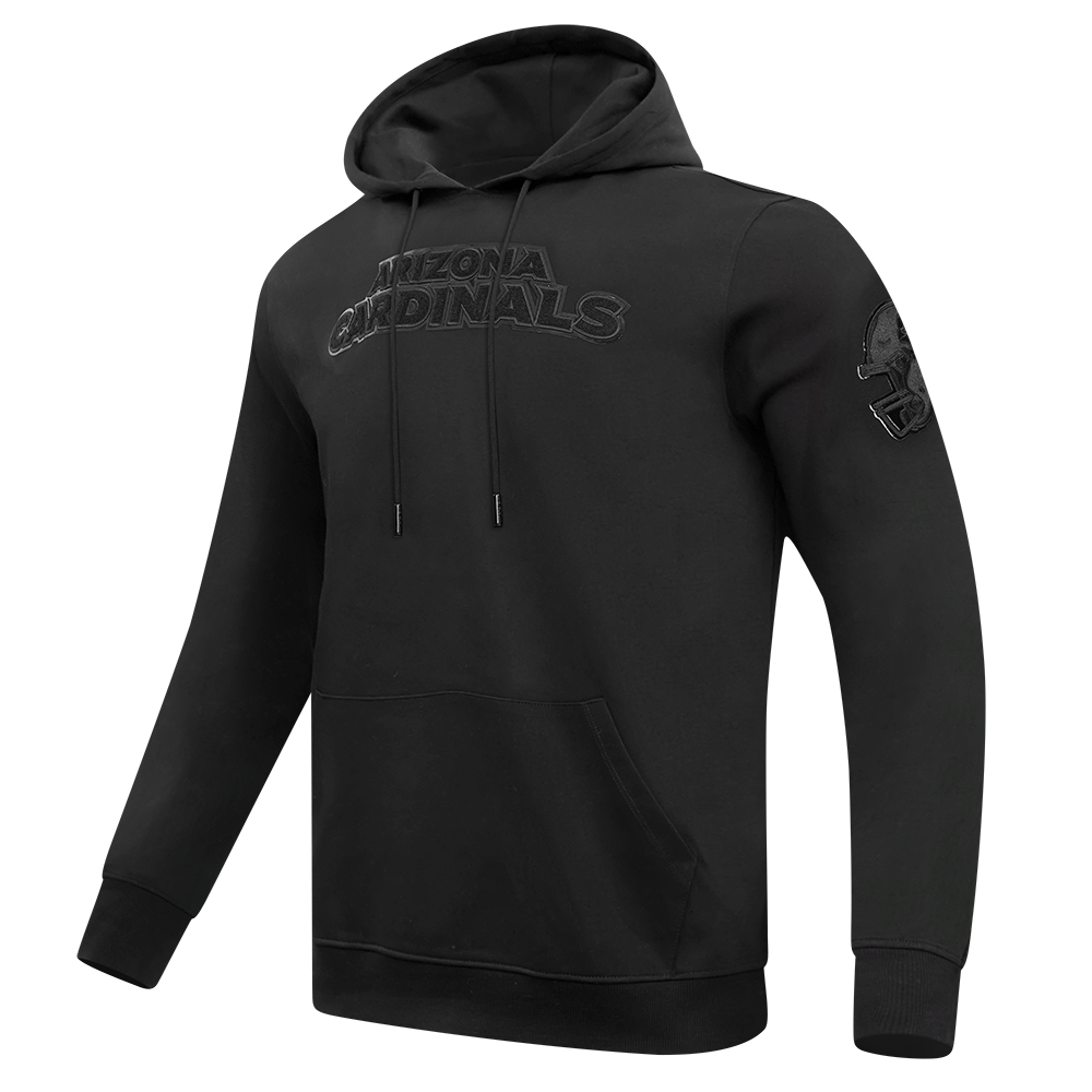 NFL ARIZONA CARDINALS TRIPLE BLACK MEN'S PULLOVER HOODIE (TRIPLE BLACK)