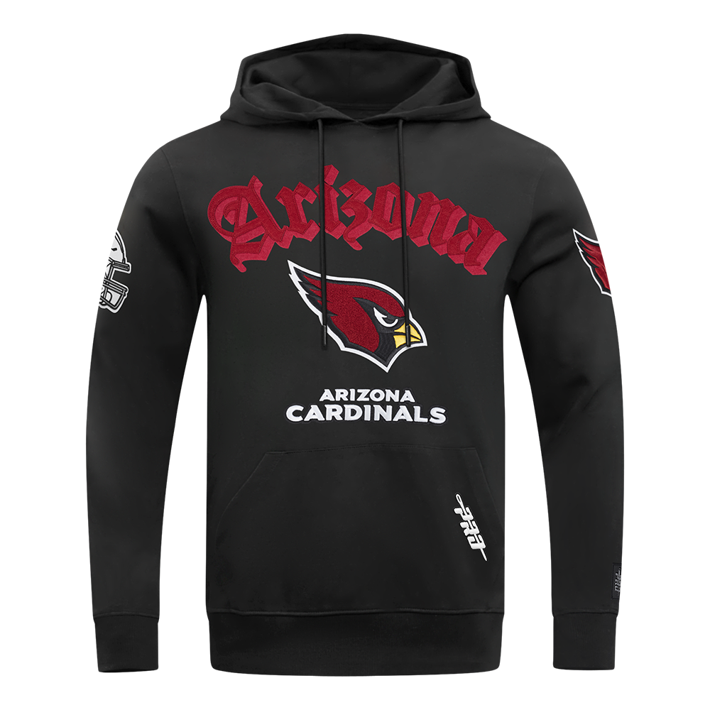 NFL ARIZONA CARDINALS OLD ENGLISH CHANDAIL À CAPUCHON POUR HOMME (NOIR)