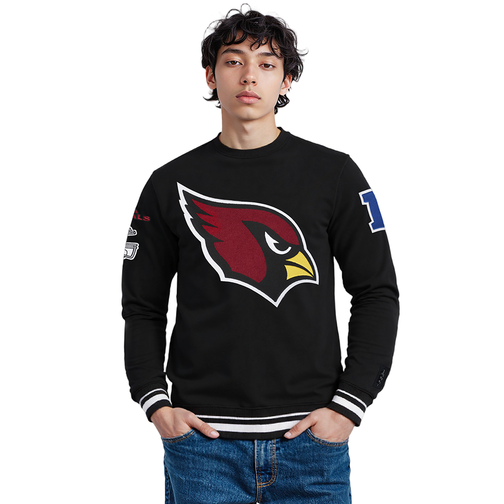 NFL ARIZONA CARDINALS CHANDAIL À COL ROND MASHUP CÔTELÉ POUR HOMME (NOIR)
