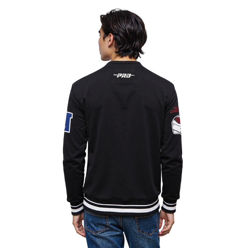 NFL ARIZONA CARDINALS MASHUP MEN'S RIB CREWNECK (BLACK)