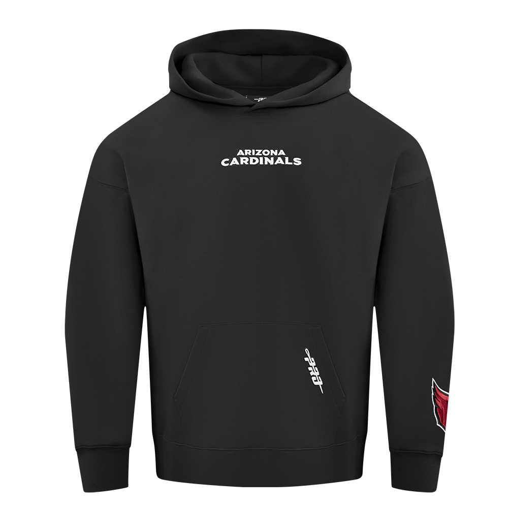 NFL ARIZONA CARDINALS WINGSPAN MEN'S DROP SHOULDER FLC PO HOODIE (BLACK)