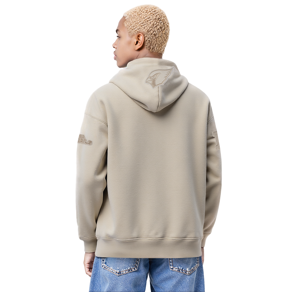 NFL ARIZONA CARDINALS NEUTRAL MEN'S DROP  SHOULDER FLC PO HOODIE (TAUPE)