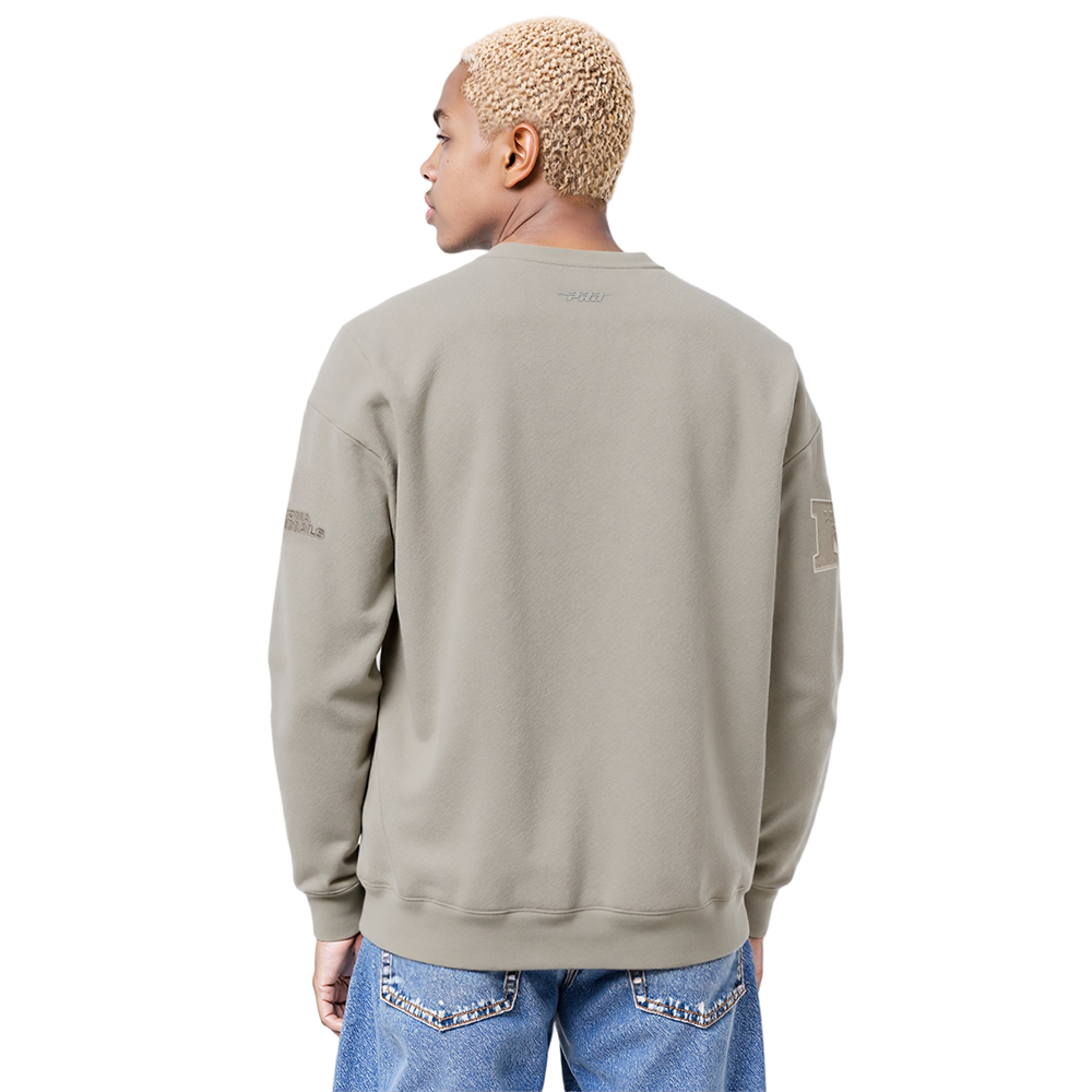 NFL ARIZONA CARDINALS NEUTRAL CHANDAIL À COL ROND EN MOLLETON À ÉPAULES TOMBANTES POUR HOMME (TAUPE)