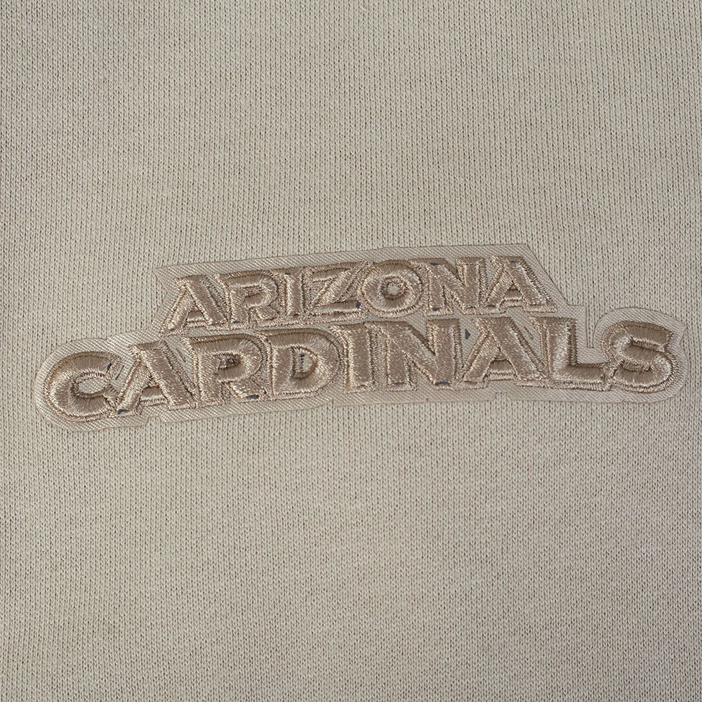 NFL ARIZONA CARDINALS NEUTRAL CHANDAIL À COL ROND EN MOLLETON À ÉPAULES TOMBANTES POUR HOMME (TAUPE)