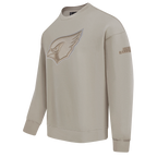 NFL ARIZONA CARDINALS NEUTRAL CHANDAIL À COL ROND EN MOLLETON À ÉPAULES TOMBANTES POUR HOMME (TAUPE)