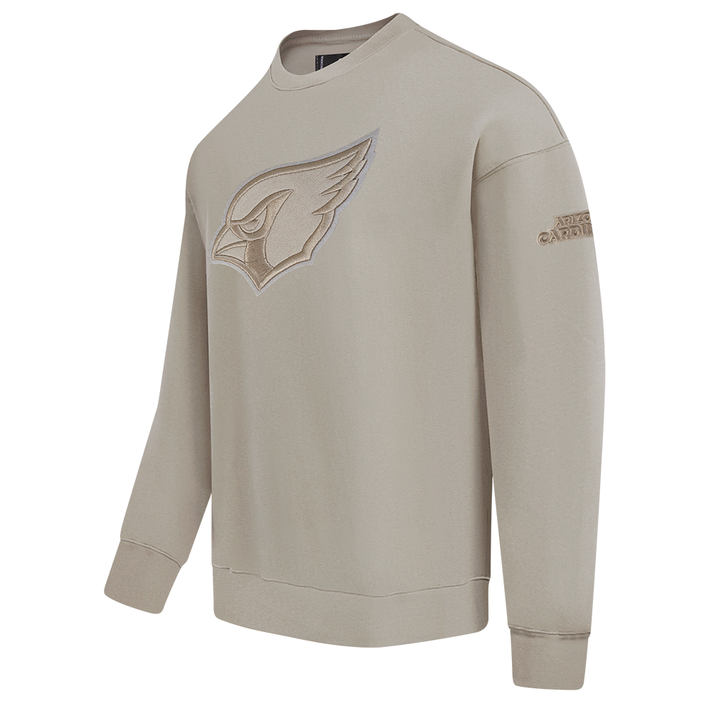 NFL ARIZONA CARDINALS NEUTRAL CHANDAIL À COL ROND EN MOLLETON À ÉPAULES TOMBANTES POUR HOMME (TAUPE)