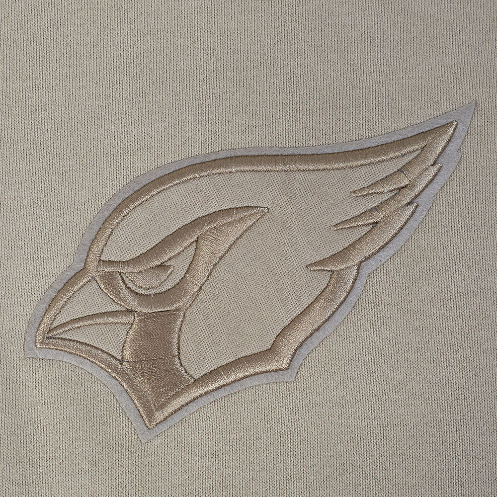 NFL ARIZONA CARDINALS NEUTRAL CHANDAIL À COL ROND EN MOLLETON À ÉPAULES TOMBANTES POUR HOMME (TAUPE)