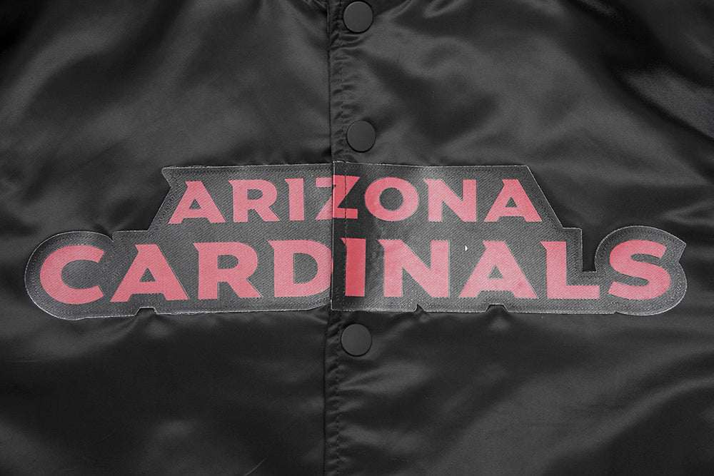 NFL ARIZONA CARDINALS CLASSIC SATIN MEN'S SATIN JACKET (BLACK)