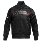 NFL ARIZONA CARDINALS CLASSIC SATIN MEN'S SATIN JACKET (BLACK)