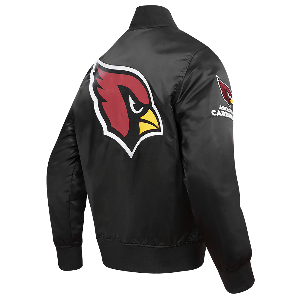 NFL ARIZONA CARDINALS CLASSIC SATIN MEN'S SATIN JACKET (BLACK)
