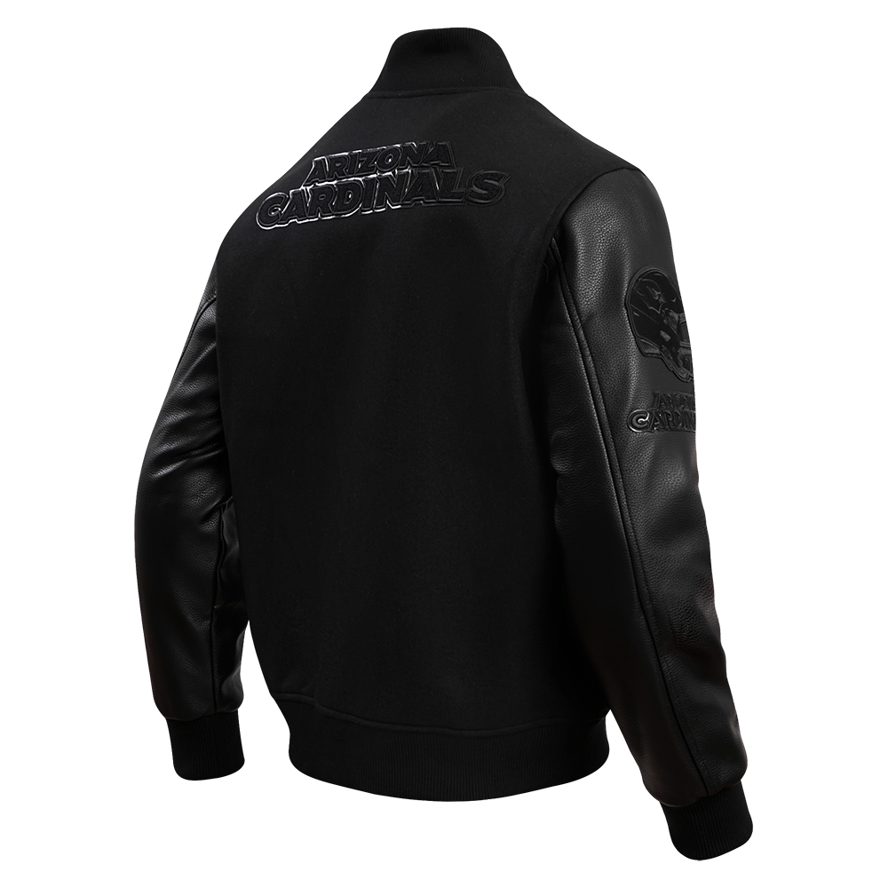 NFL ARIZONA CARDINALS TRIPLE BLACK BLOUSON COLLÉGIAL EN LAINE POUR HOMME (TRIPLE NOIR HOMME)