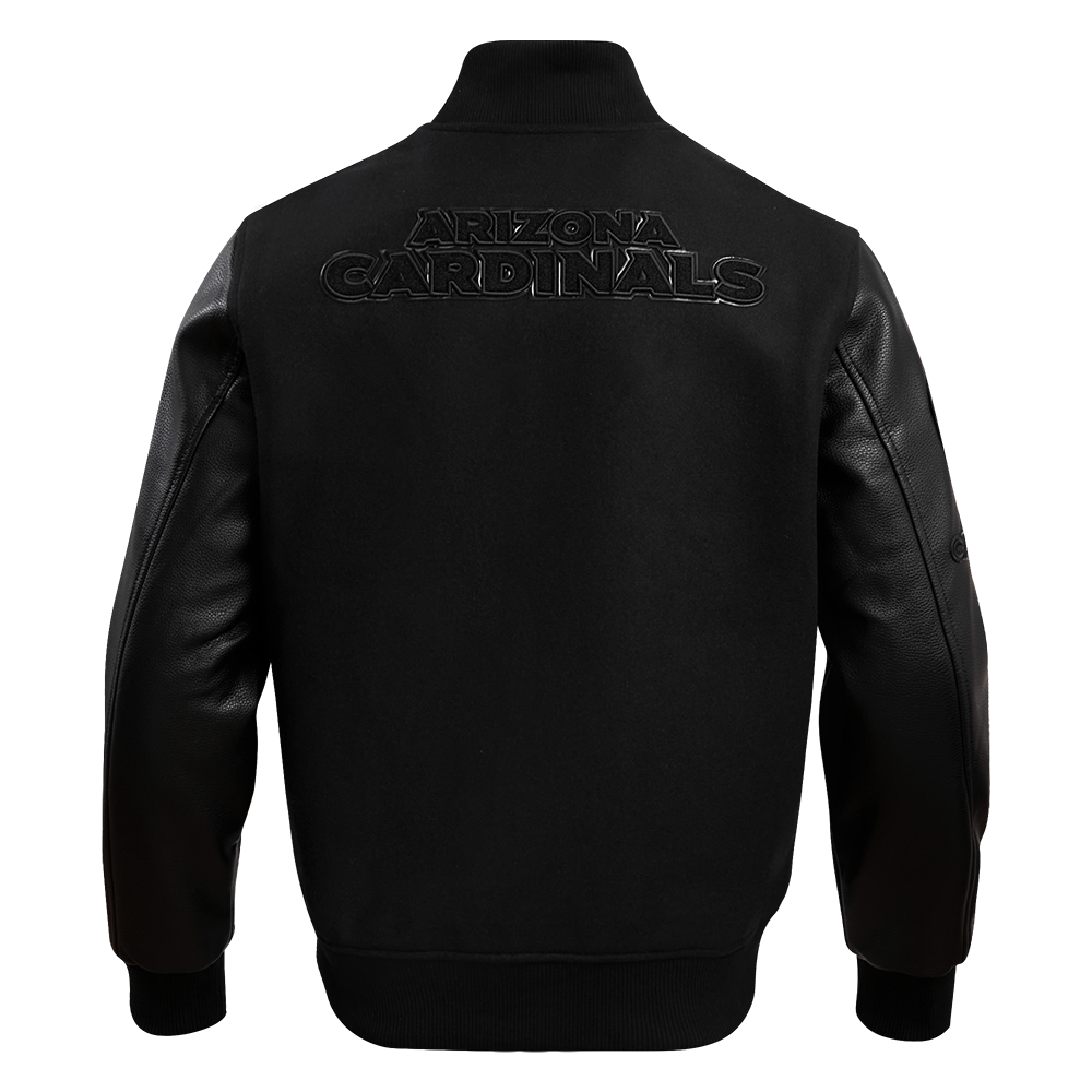 NFL ARIZONA CARDINALS TRIPLE BLACK BLOUSON COLLÉGIAL EN LAINE POUR HOMME (TRIPLE NOIR HOMME)