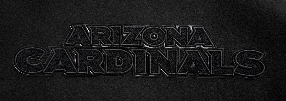 NFL ARIZONA CARDINALS TRIPLE BLACK BLOUSON COLLÉGIAL EN LAINE POUR HOMME (TRIPLE NOIR HOMME)
