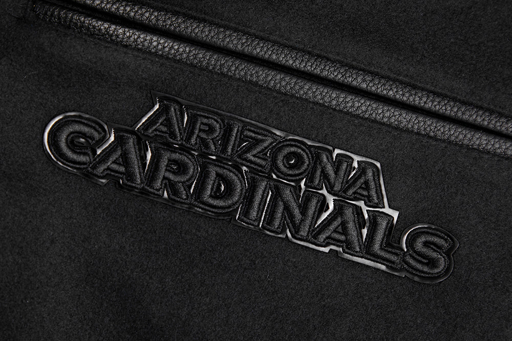 NFL ARIZONA CARDINALS TRIPLE BLACK BLOUSON COLLÉGIAL EN LAINE POUR HOMME (TRIPLE NOIR HOMME)