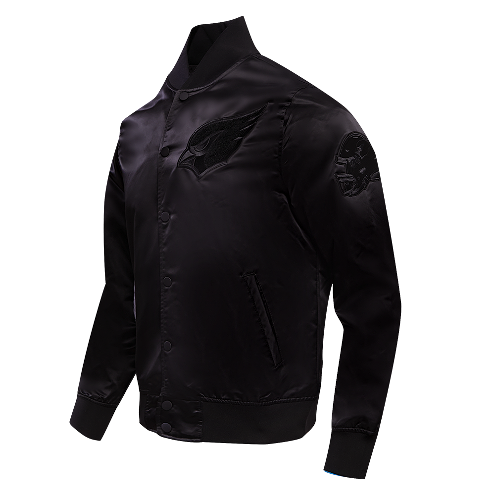 NFL ARIZONA CARDINALS TRIPLE BLACK MEN'S SATIN JACKET (TRIPLE BLACK MEN'S)