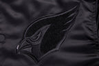 NFL ARIZONA CARDINALS TRIPLE BLACK MEN'S SATIN JACKET (TRIPLE BLACK MEN'S)
