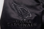 NFL ARIZONA CARDINALS TRIPLE BLACK MEN'S SATIN JACKET (TRIPLE BLACK MEN'S)