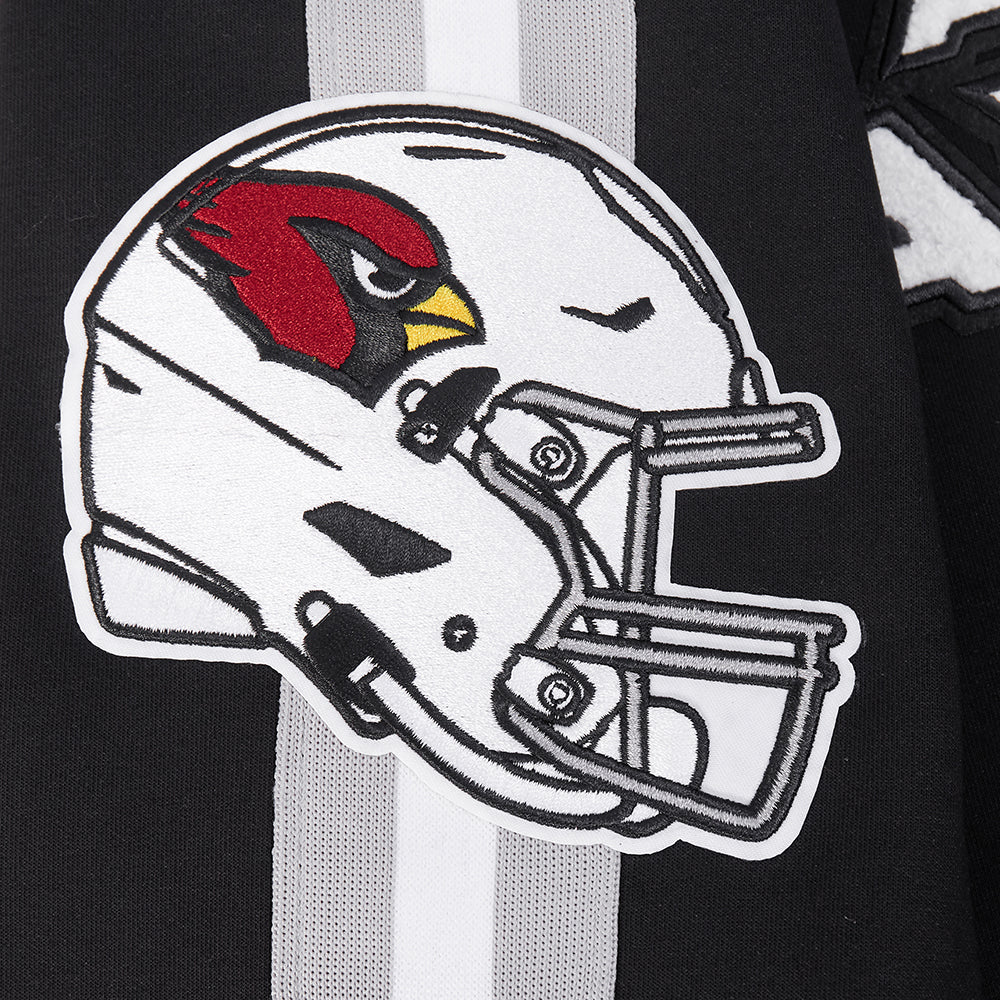 NFL ARIZONA CARDINALS PRO GAME DAY MEN'S DBL KNIT JACKET (BLACK/SILVER/WHITE)