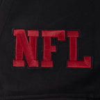 NFL ARIZONA CARDINALS PRO GAME DAY MEN'S DBL KNIT JACKET (BLACK/SILVER/WHITE)
