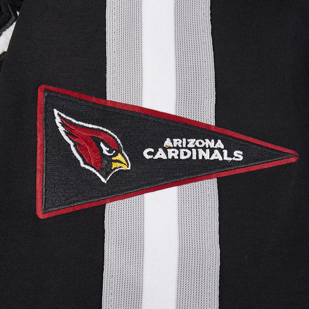 NFL ARIZONA CARDINALS PRO GAME DAY MEN'S DBL KNIT JACKET (BLACK/SILVER/WHITE)