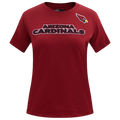 NFL ARIZONA CARDINALS CLASSIC T-SHIRT AJUSTÉ EN JERSEY SIMPLE À MANCHES COURTES POUR FEMME (ROUGE CARDINAL)
