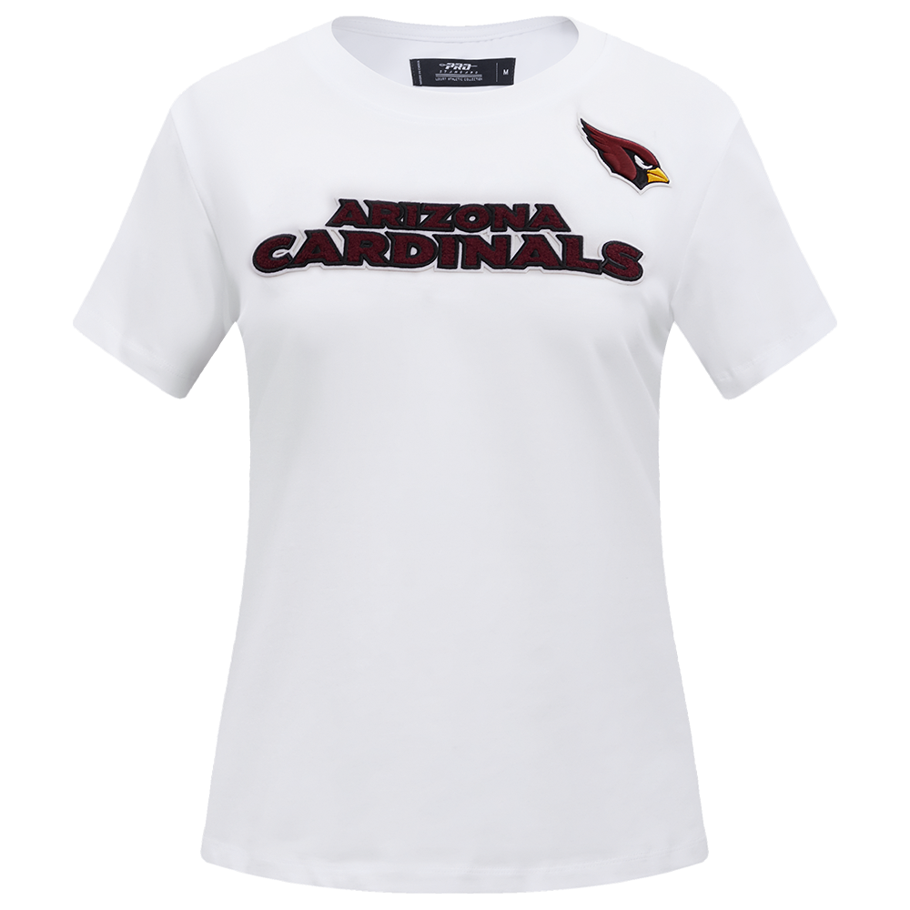 NFL ARIZONA CARDINALS CLASSIC T-SHIRT AJUSTÉ EN JERSEY SIMPLE À MANCHES COURTES POUR FEMME (BLANC)
