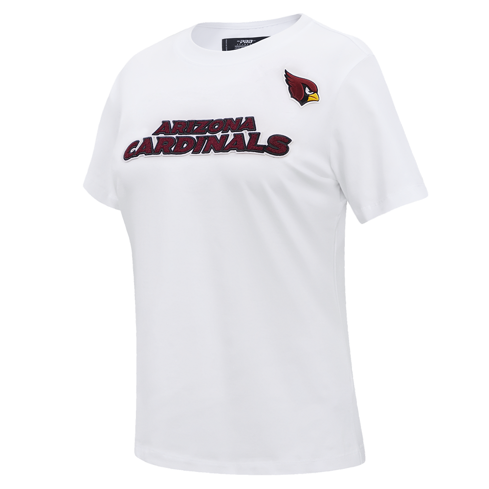 NFL ARIZONA CARDINALS CLASSIC SHORT SLEEVE WOMEN'S SINGLE JERSEY SLIM FIT TEE (WHITE)