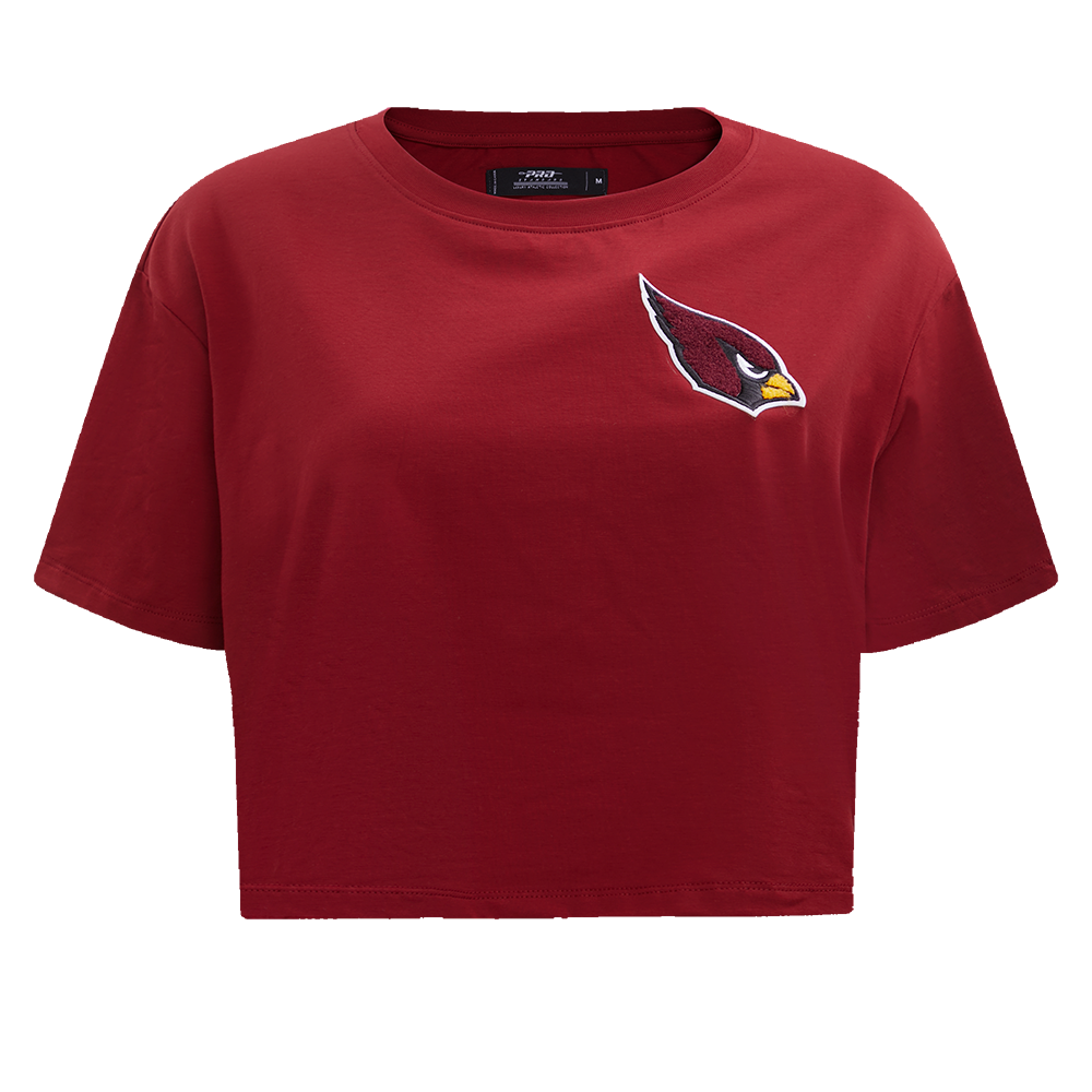 NFL ARIZONA CARDINALS CLASSIC T-SHIRT EN JERSEY SIMPLE À COUPE CARRÉE POUR FEMME (ROUGE CARDINAL)