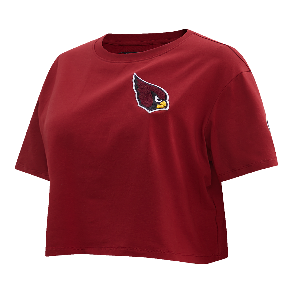 NFL ARIZONA CARDINALS CLASSIC T-SHIRT EN JERSEY SIMPLE À COUPE CARRÉE POUR FEMME (ROUGE CARDINAL)