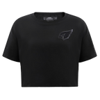 NFL ARIZONA CARDINALS CLASSIC 3BK T-SHIRT EN JERSEY SIMPLE À COUPE CARRÉE POUR FEMME (TRIPLE NOIR)