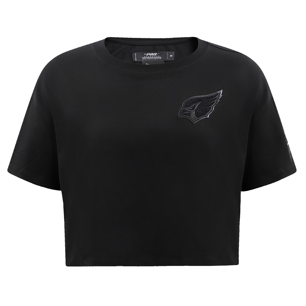 NFL ARIZONA CARDINALS CLASSIC 3BK T-SHIRT EN JERSEY SIMPLE À COUPE CARRÉE POUR FEMME (TRIPLE NOIR)