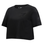 NFL ARIZONA CARDINALS CLASSIC 3BK T-SHIRT EN JERSEY SIMPLE À COUPE CARRÉE POUR FEMME (TRIPLE NOIR)