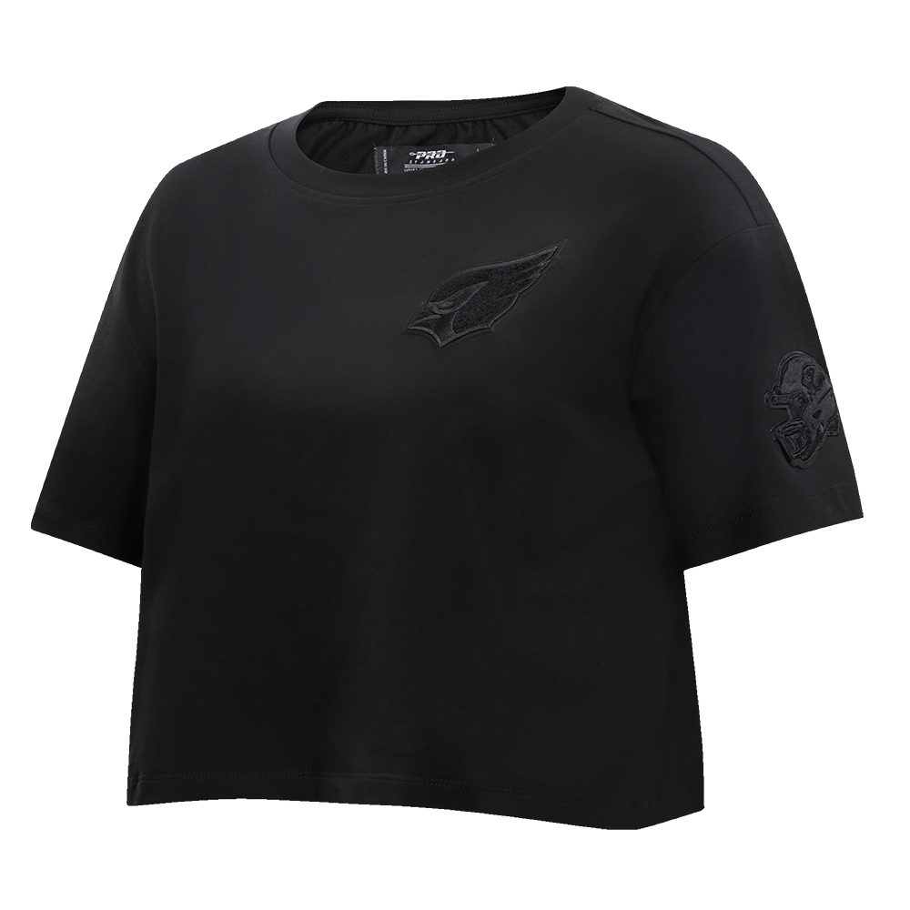 NFL ARIZONA CARDINALS CLASSIC 3BK T-SHIRT EN JERSEY SIMPLE À COUPE CARRÉE POUR FEMME (TRIPLE NOIR)