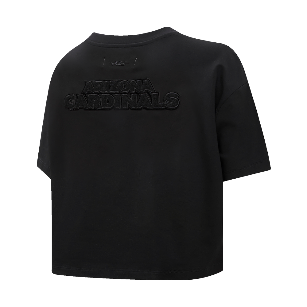 NFL ARIZONA CARDINALS CLASSIC 3BK T-SHIRT EN JERSEY SIMPLE À COUPE CARRÉE POUR FEMME (TRIPLE NOIR)