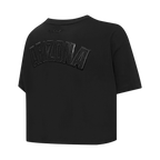 NFL ARIZONA CARDINALS TRIPLE BLACK WOMEN'S SJ BOXY TEE (TRIPLE BLACK)