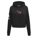 NFL ARIZONA CARDINALS CLASSIC CHANDAIL À CAPUCHON COURT EN MOLLETON POUR FEMME (NOIR)