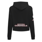NFL ARIZONA CARDINALS CLASSIC CHANDAIL À CAPUCHON COURT EN MOLLETON POUR FEMME (NOIR)