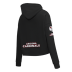 NFL ARIZONA CARDINALS CLASSIC CHANDAIL À CAPUCHON COURT EN MOLLETON POUR FEMME (NOIR)